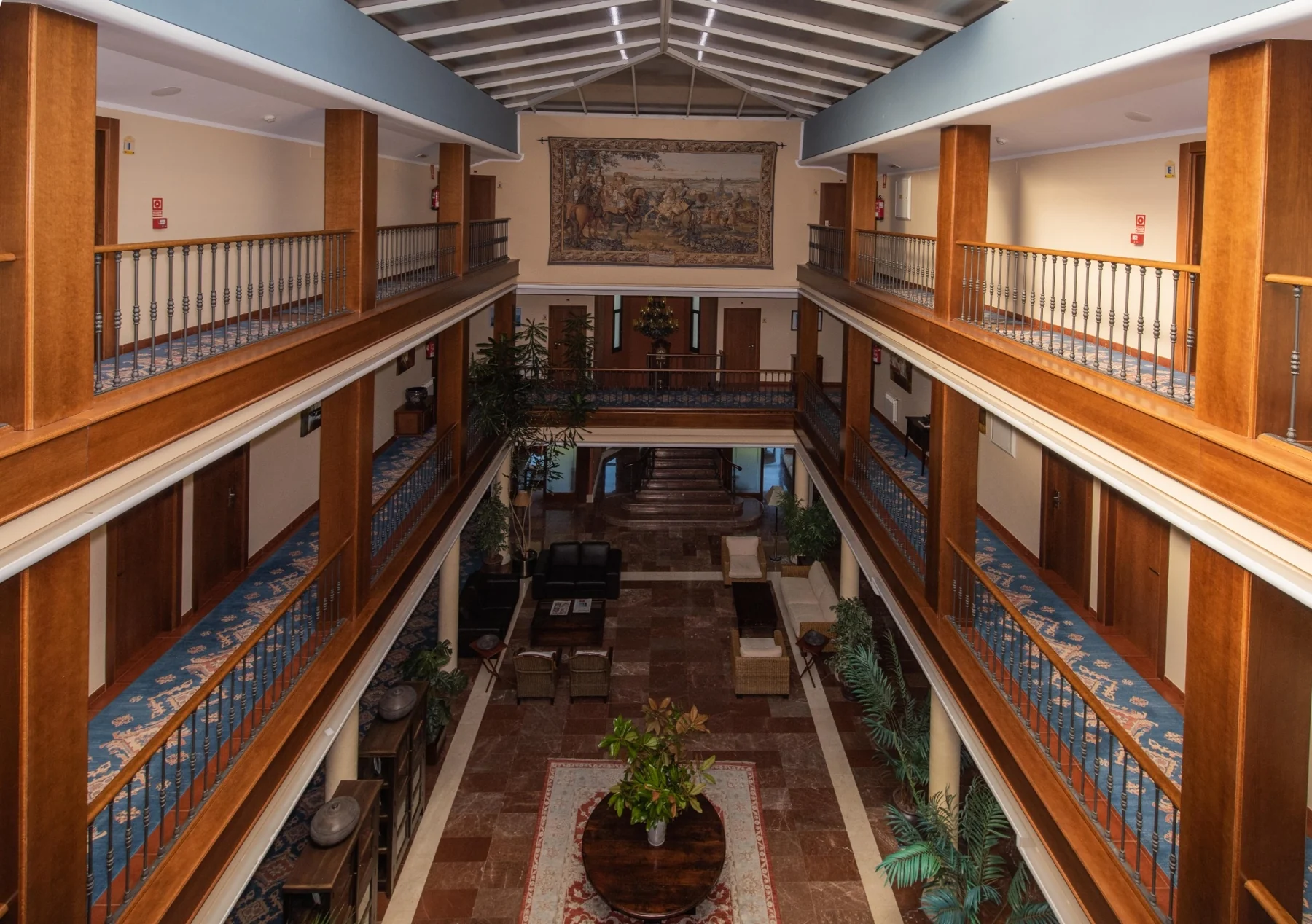 Courtyard galleries viewed from the upper floor